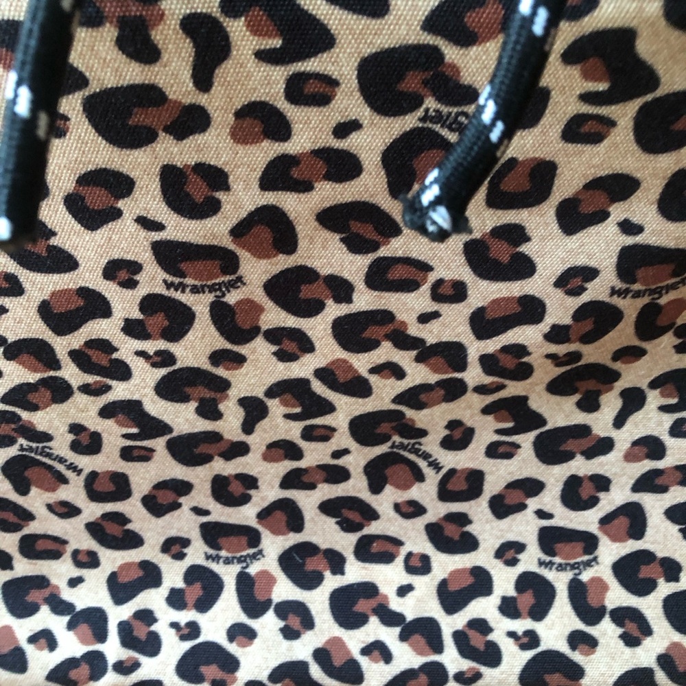 Wrangler Leopard Print Tote in Brown and Black - Picture 11 of 11